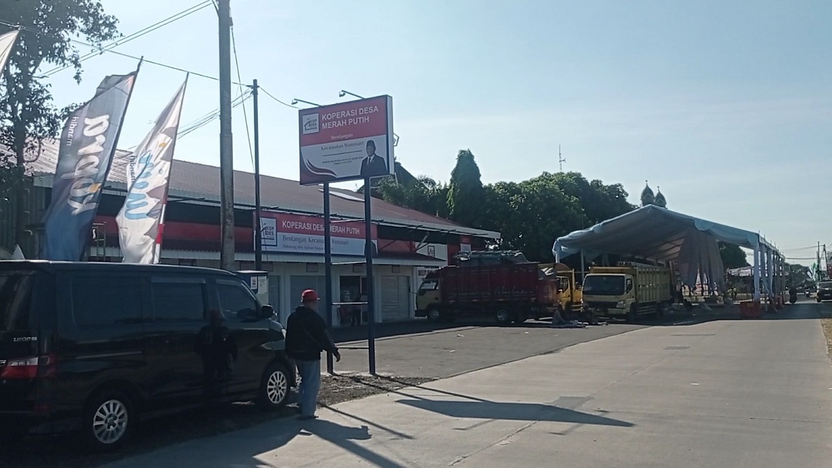 Lokasi peluncuran Kopdes Merah Putih (KDMP) di Desa Bentangan, Kecamatan Wonosari, Klaten, Jawa Tengah, sudah disiapkan hampir seratus persen. (Foto/Johanes Lanang)